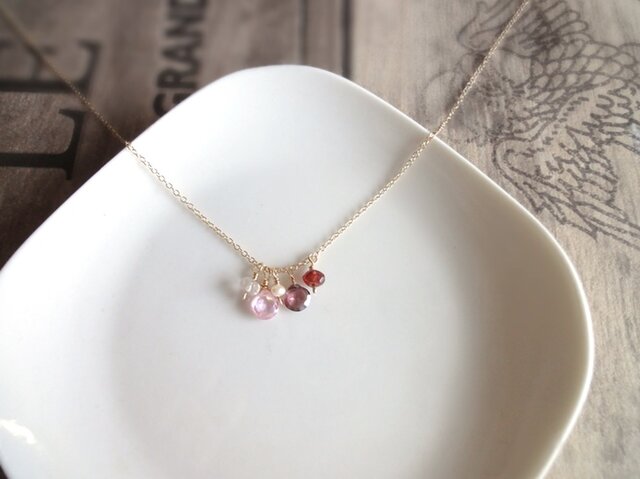 天然ジルコンのネックレス □ Style of Happiness 14KGF □ Purple