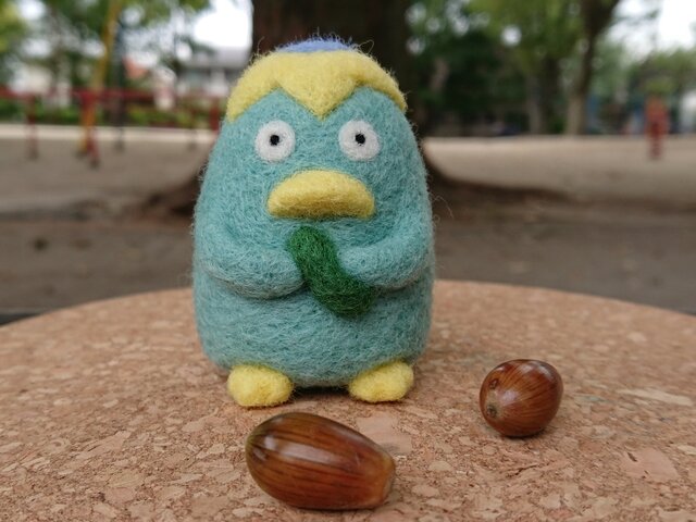 【受注制作】羊毛フェルトのカッパ君の画像1枚目
