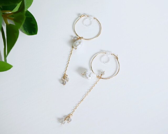 14kgf ピアス イヤリングチャーム✩.*˚ minikin]14kgf/[ピアス/イヤリング用]スウィングチャーム