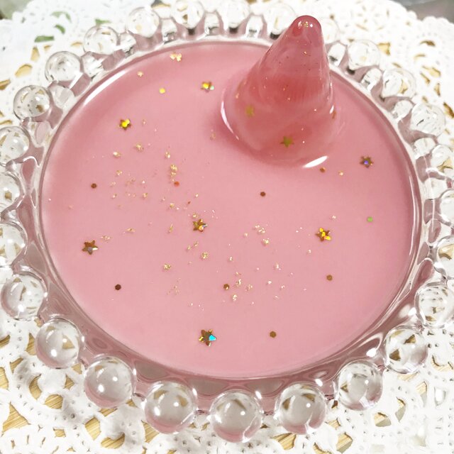 再販!Dream Starリングスタンド付きアクセサリートレイ(ピンク)の画像1枚目