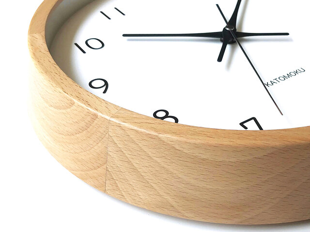 KATOMOKU muku clock 13 ビーチ km-104NA KATOMOKU muku clock 13 ビーチ ナチュラル km-104NA 木製 無垢