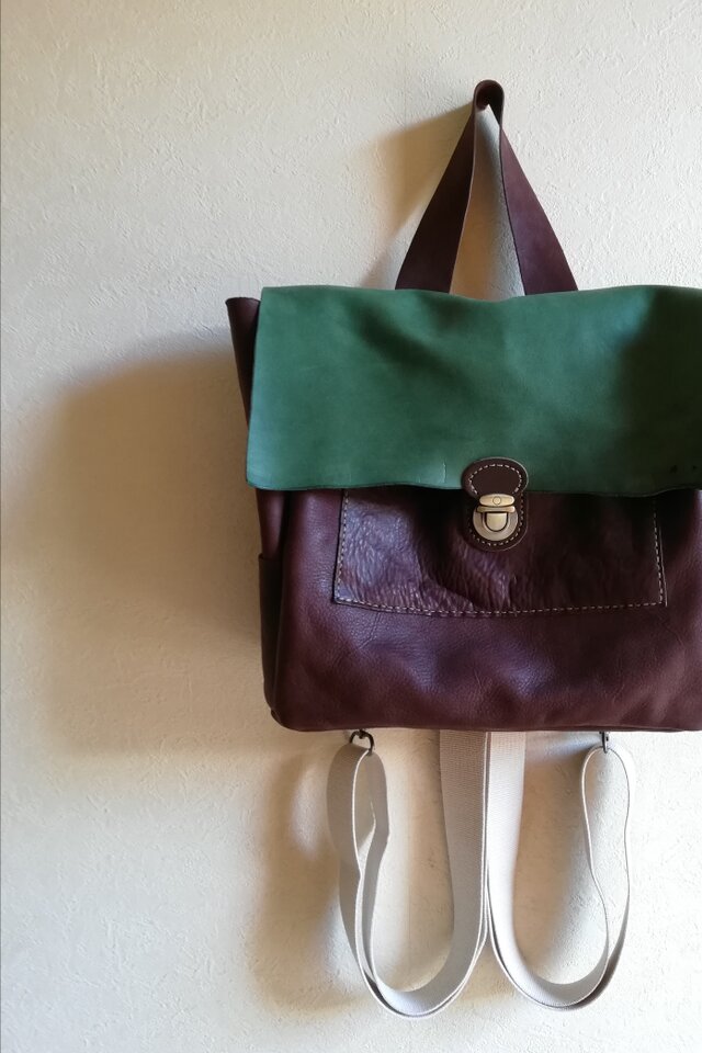 【受注制作】リュック　オイルシュリンクレザー　全６色