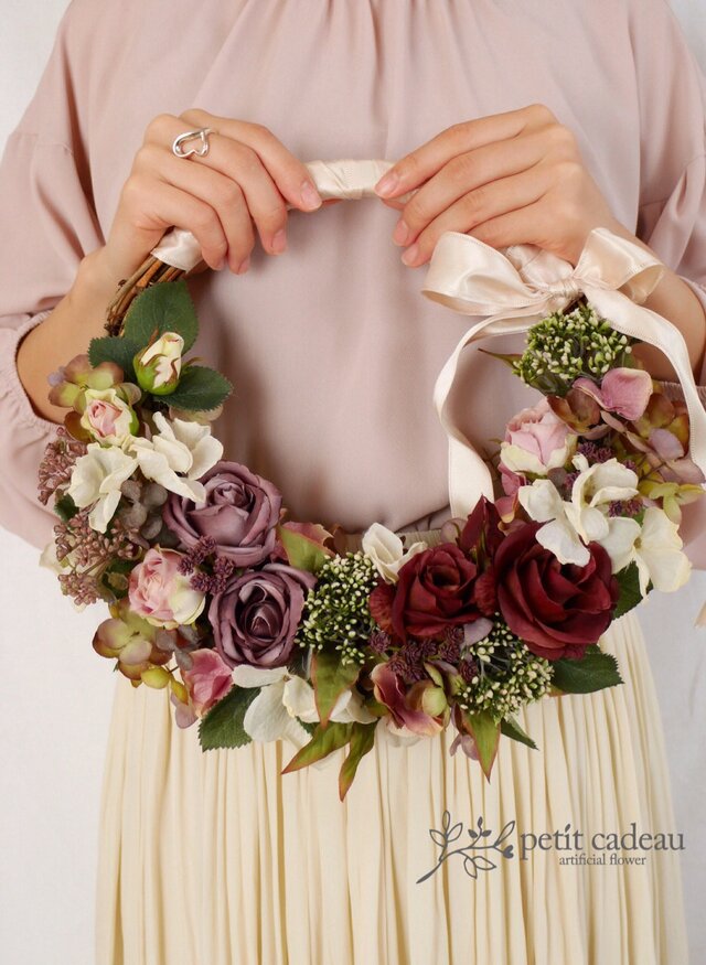 リースブーケ アンティークカラー