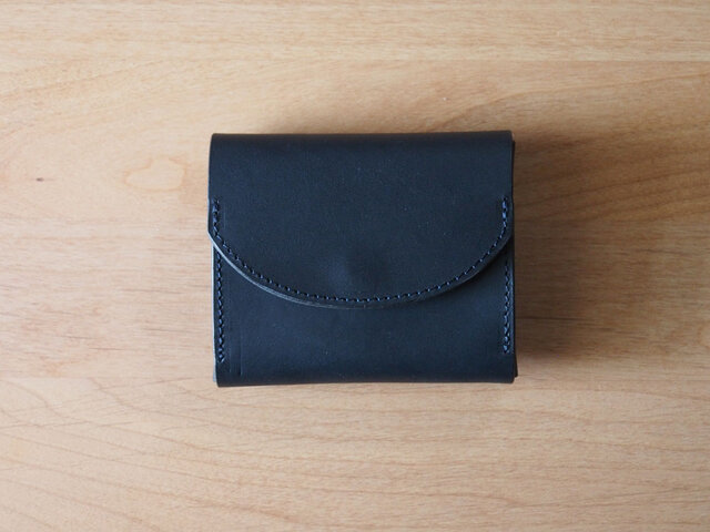 palm（navy） - コンパクトウォレット（ネイビー）　　　　　　　　　　　　ミニ財布　コンパクト財布の画像1枚目