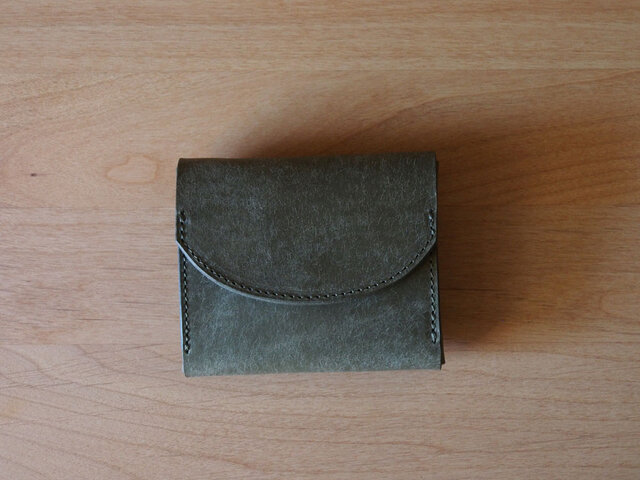 palm（moss grey） - コンパクトウォレット（モスグレー）　　　　　　　　　ミニ財布　コンパクト財布の画像1枚目