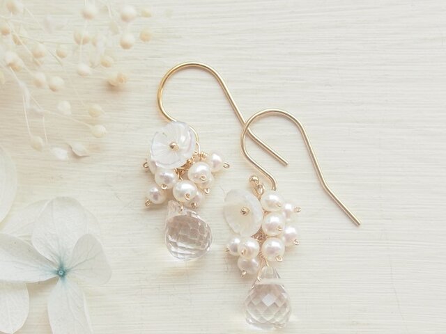 No.1483-A　ジグソーパズル☆空・雲☆ピアス・イヤリング No.1483-A ジグソーパズル☆空・雲☆ピアス・イヤリング