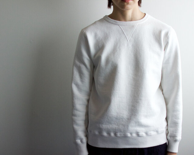 dry fleecy fabric/sweatshirt/whiteの画像1枚目