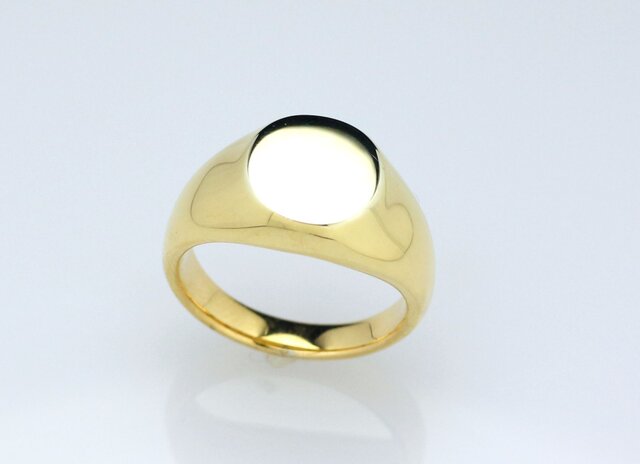 煮豆様尃用【新品未使用】k18リング 、男女兼用 Au750刻印 Men's K18YG 印台リング | iichi 日々の暮らしを心地よくする