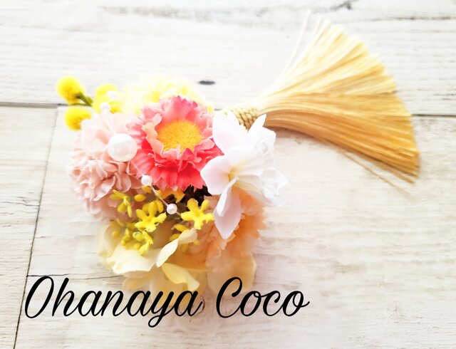 ☆*:.。. ヘアクリップ ♡ ミモザ .。.:*☆ ミモザ ヘアクリップset ヘアクリップ・バナナクリップ Blue