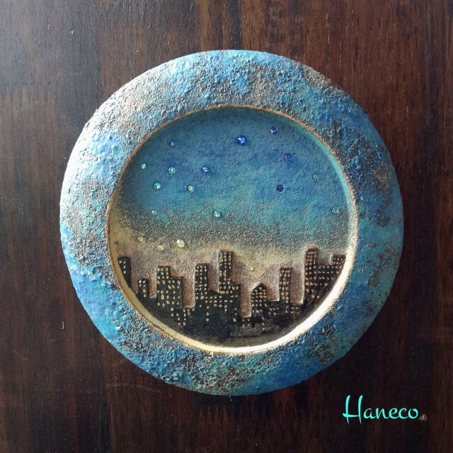 まるい壁掛け　夕景