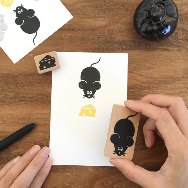ねずみとチーズ 2点セットの画像1枚目