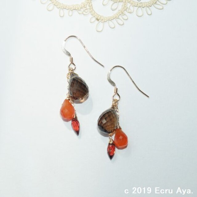 *秋の思い出*秋色のピアス