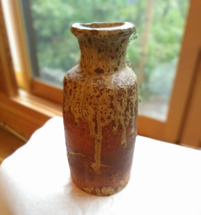 自然釉（しぜんゆう）花入れ 伊賀 花器・花瓶・陶器 １点もの | iichi ハンドメイド・クラフト作品・手仕事品の通販