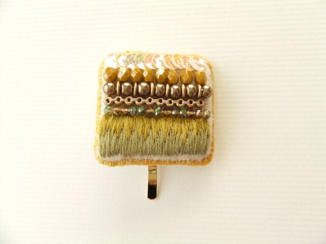 Hair Accessory ポニーフック ビーズ刺繍(K0828)の画像1枚目