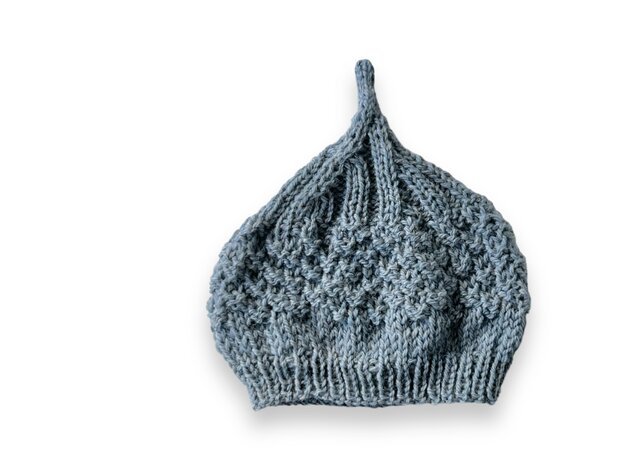 数量限定！どんぐりニット帽子 新作 ブルーグレー | iichi 日々の