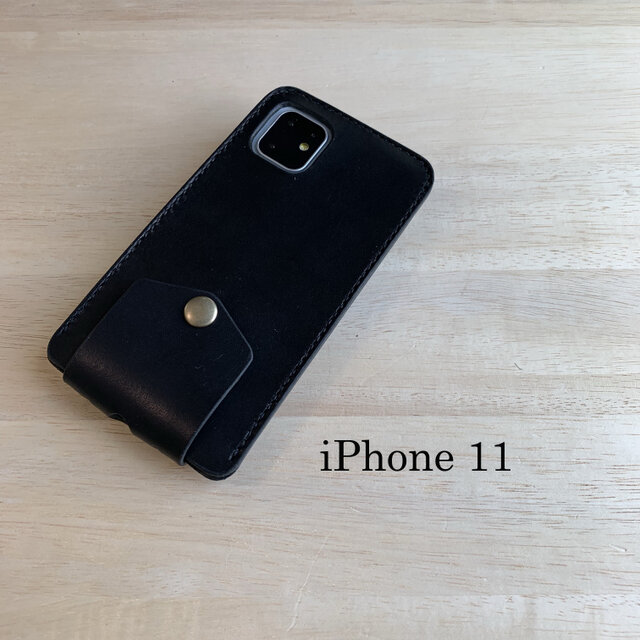 iPhone11 カバー ケース 【刻印名入れ・選べる革とステッチ】 | iichi ...