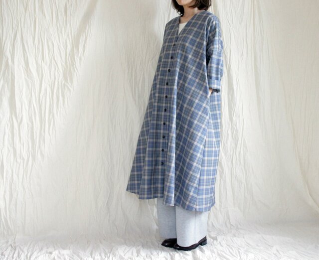 期間限定20%off*ウール混*ゆったりコートワンピース freeサイズ の画像1枚目