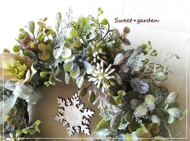 ナチュラルシックな大人色クリスマスリース（c086） | iichi 日々の