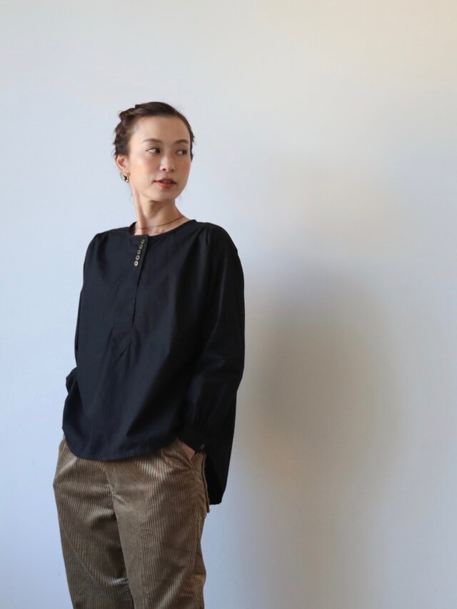 sanada shirts / blackの画像1枚目