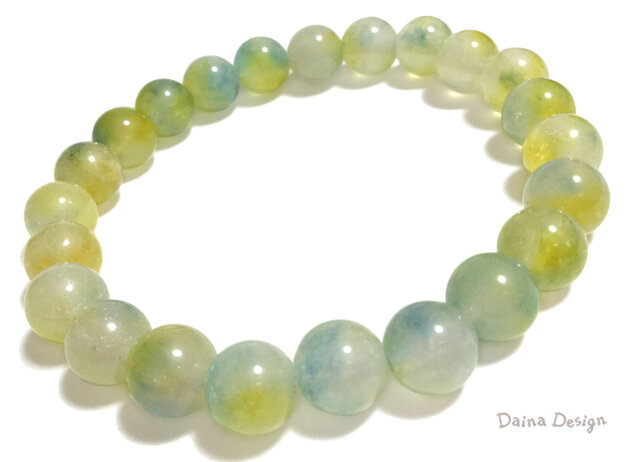 アゲート ブレスレット ミモザ カラー グリーン 黄緑 瑪瑙 レア