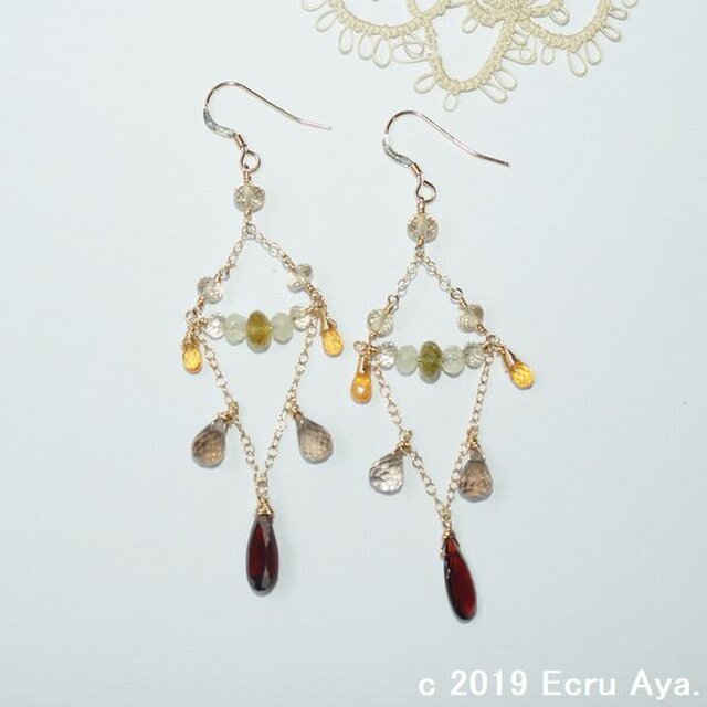 *秋色chandelier*秋色のシャンデリアピアス