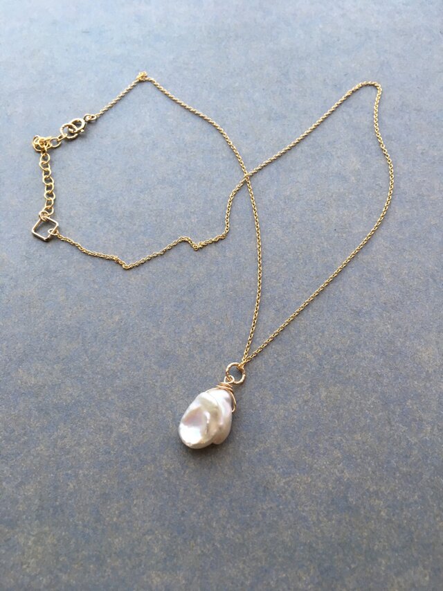 ＊展示品＊ケシパール 〈花びら〉のネックレス☆14kgf