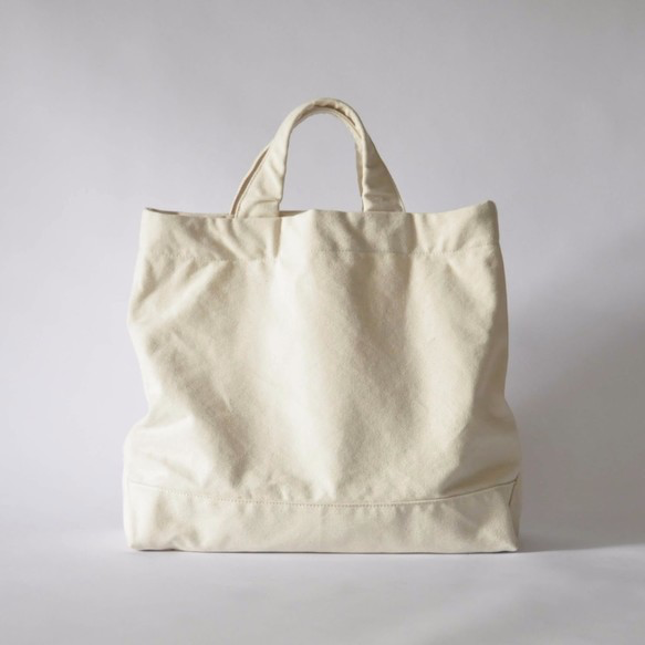 eighth note - tote (natural) 帆布のトートバッグの画像1枚目