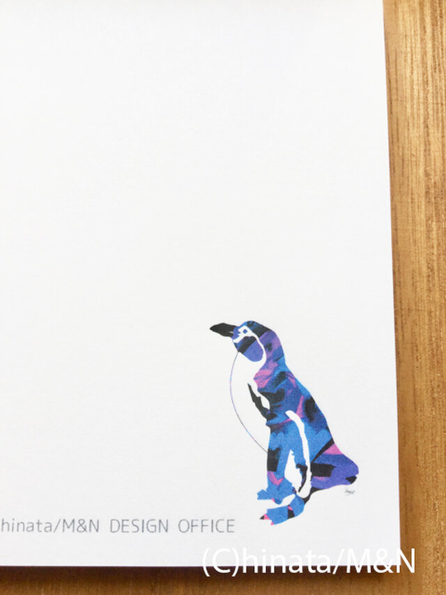 ペンギンのイラストメモ帳 Iichi ハンドメイド クラフト作品 手仕事品の通販