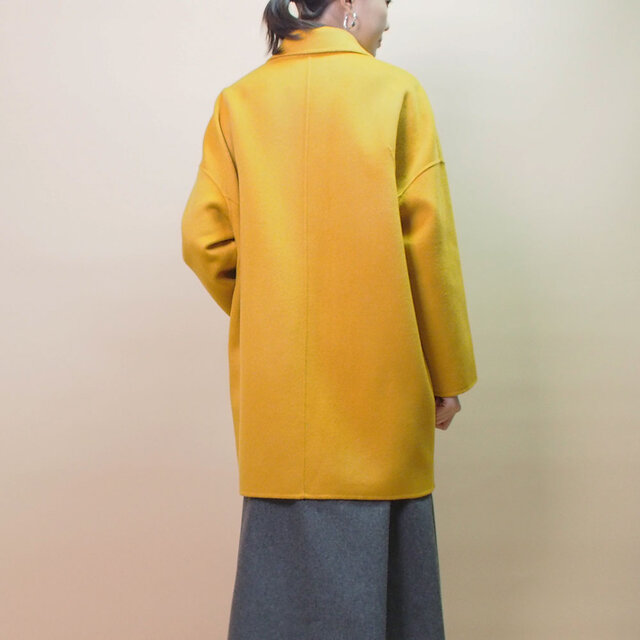 送料無料】ウール100 ワンボタン リバーシブル地チェスターコート