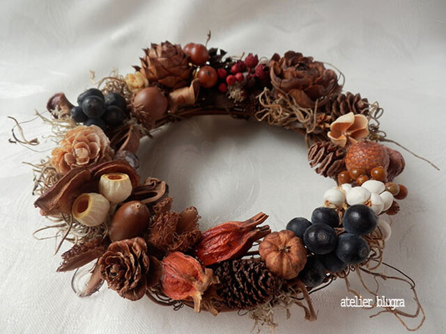 八ヶ岳〜(定形外郵便)MiniWreath木の実002の画像1枚目