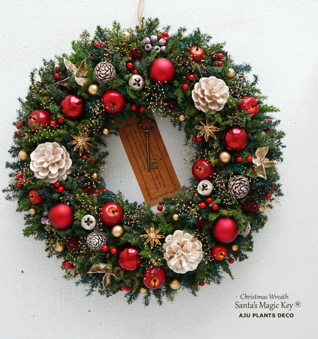 クリスマスリース(1119)～Santa's Magic Key(R)～　35cm