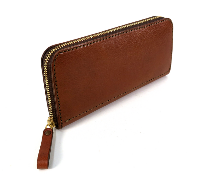【即納】【限定制作】イタリアンレザー Zipper Long Wallet ファスナー長財布の画像1枚目