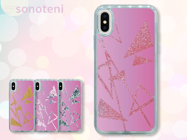 スマホケース グリッター(iPhone対応)【受注生産】 #004-hcgの画像1枚目