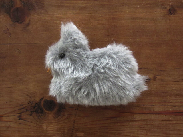 受注製作 Peposo Furry Animals Rabbit うさぎ グレー Iichi ハンドメイド クラフト作品 手仕事品の通販