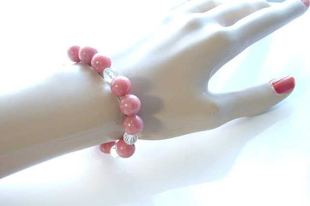 激レア 高品質 上質 AAA ロードナイト 一点物 9.5mmブレスレット天然石 カナダ産ロードナイト ブレスレット | iichi 日々の暮らしを心地よく