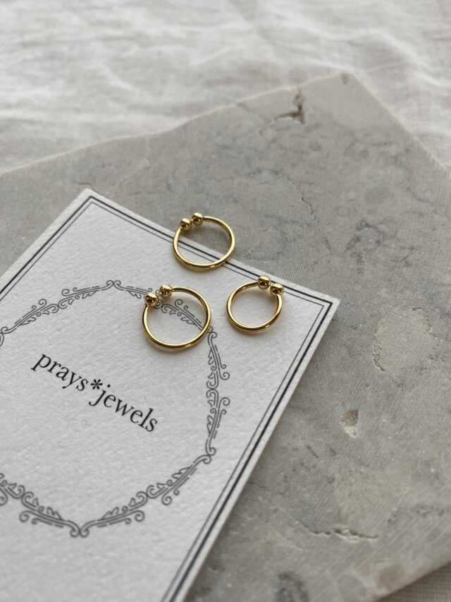 フープイヤーカフ片耳セット earringsの画像1枚目