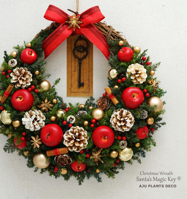 クリスマスリース(1319)～Santa's Magic Key(R)～　33x35cm