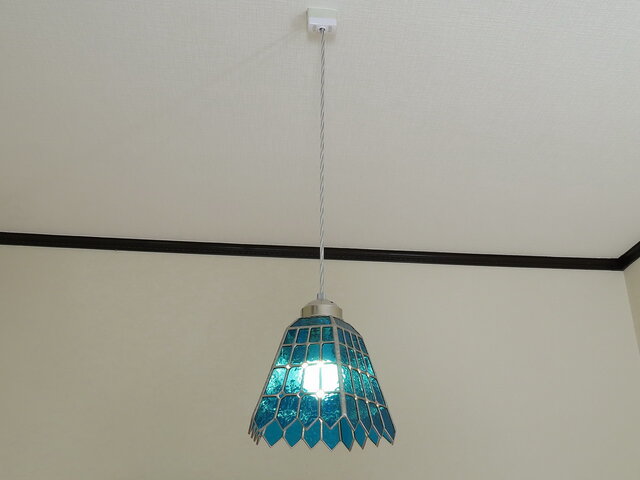 ブルーナイトスター （夜空の星）のステンドグラスペダントライト