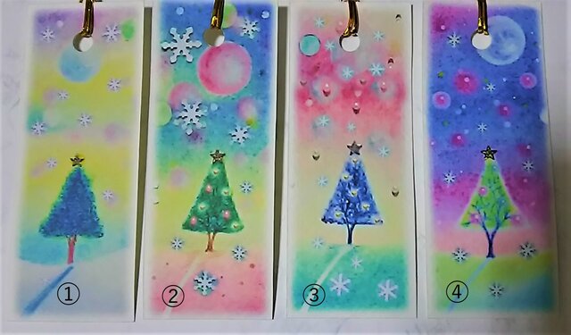 しおり ブックマーカー❁クリスマス柄 ベリーブーケ しおり