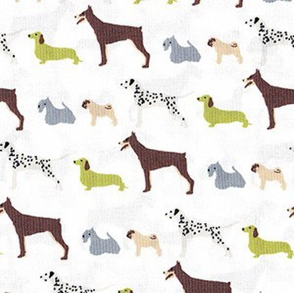 Westfalenstoffeコットン生地カットクロスYoungline ダックスフント 犬の画像1枚目