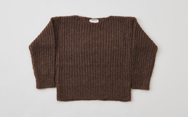 enrica mohair&silk knit / brown / knit020の画像1枚目