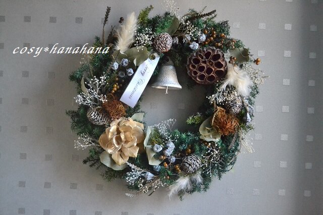粉雪の森クリスマスwreathの画像1枚目