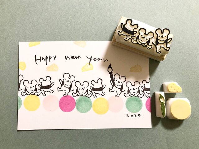 【年賀】繋げて楽しむはんこセットの画像1枚目