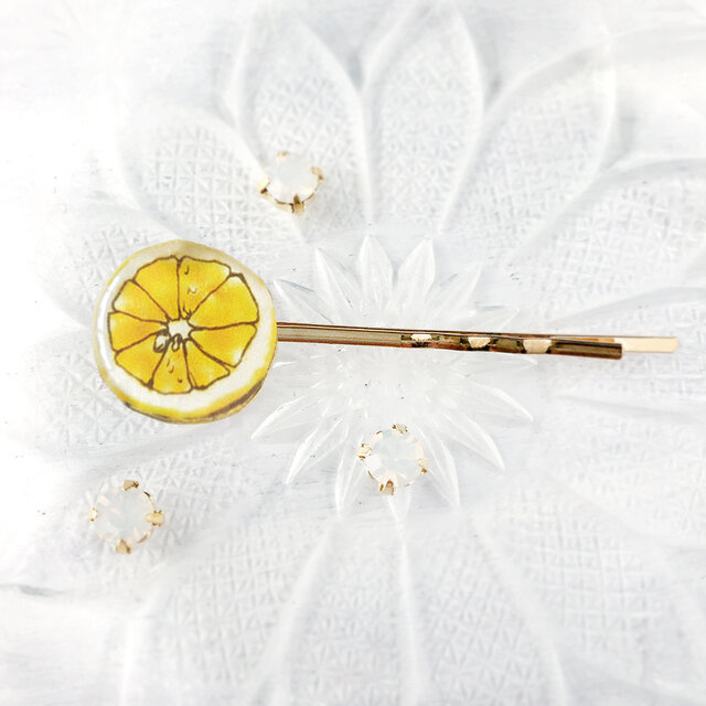 Lemon hair pin レモンヘアピンの画像1枚目