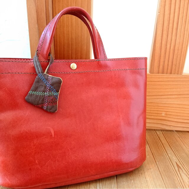 バッグチャーム*刺し子*スウェード