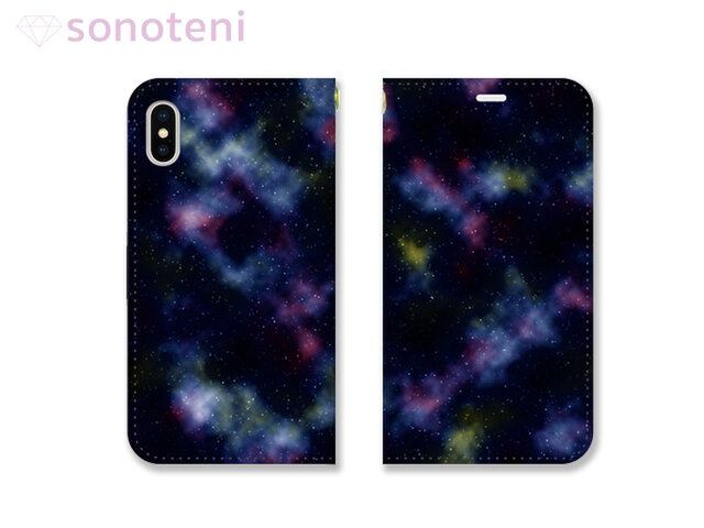 スマホケース 手帳型帯なし 銀河 ギャラクシー 1 (iPhone・Android対応)【受注生産】#0057-tcの画像1枚目