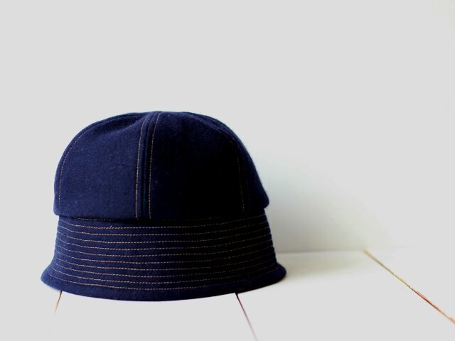 sample sale!! SAILOR HAT | WOOL c/#NAVY【59cm】の画像1枚目