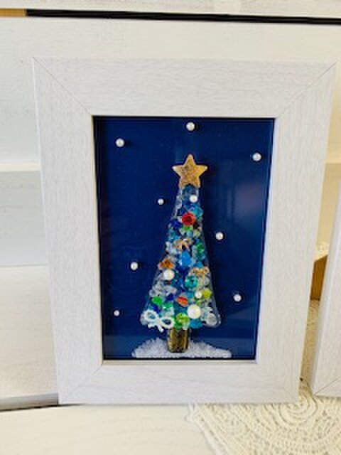 ガラスのクリスマスツリー(ホワイト)の画像1枚目