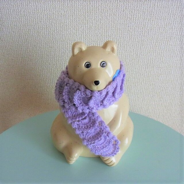 お人形用マフラー (ラベンダー)の画像1枚目