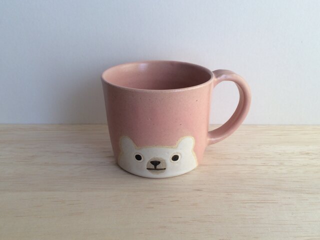 シロクマのマグ(ピンク)の画像1枚目